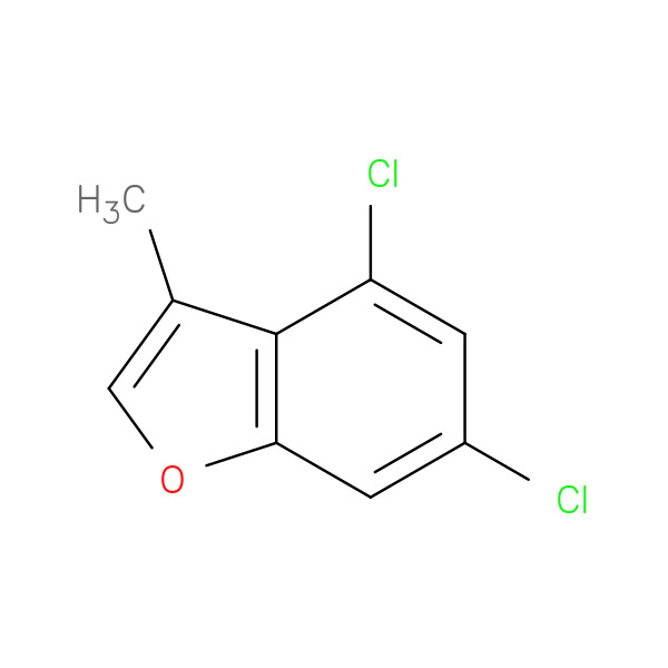 Benzofuran, 4,6-dichloro-3-Methyl- 化学構造式