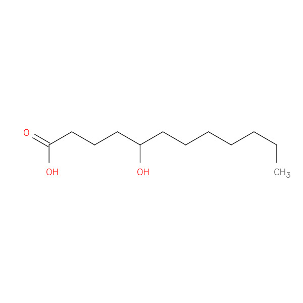 5-Hydroxylauric acid 化学構造式