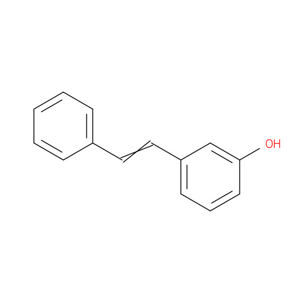 trans-3-Hydroxystilbene 化学構造式