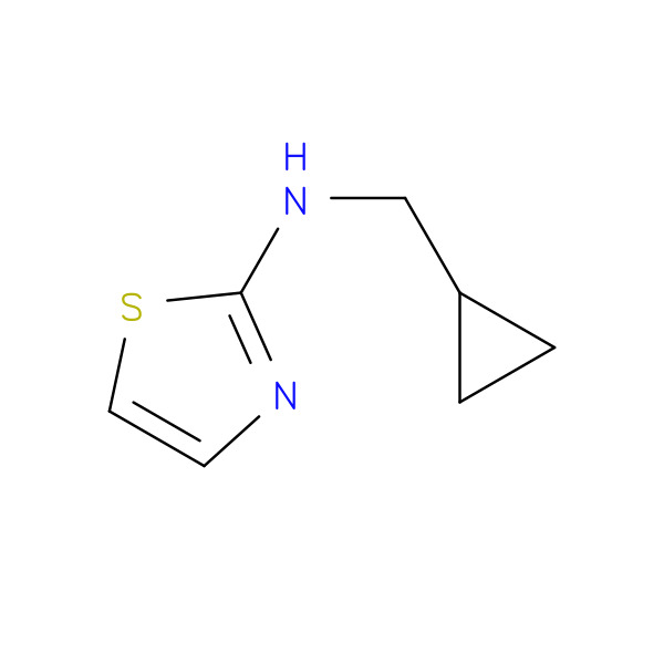 2-Thiazolamine,  N-(cyclopropylmethyl)- 化学構造式