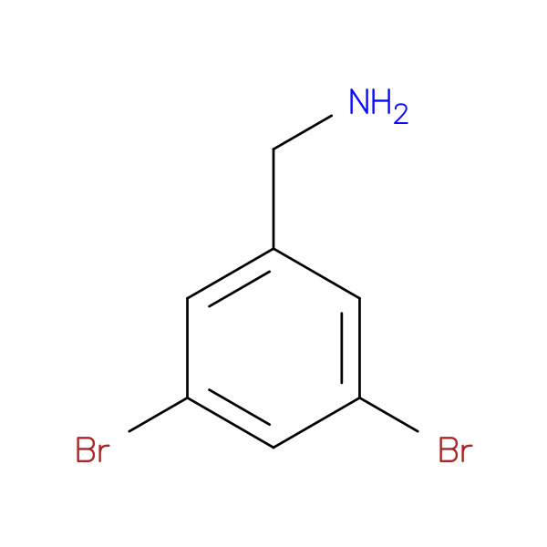 (3,5-Dibromophenyl)methanamine 化学構造式
