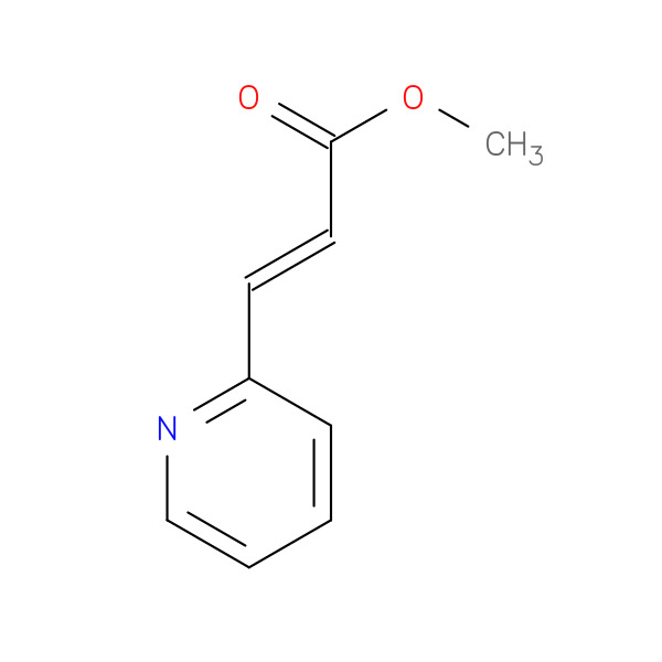 (E)-Methyl 3-(pyridin-2-yl)acrylate 化学構造式