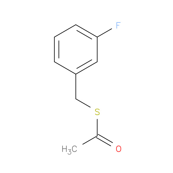 Thioacetic acid S-(3-fluoro-benzyl) ester 化学構造式