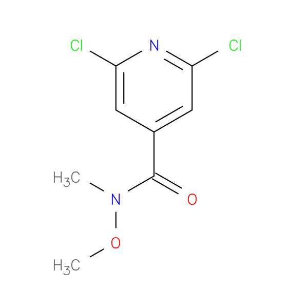 2,6-dichloro-N-methoxy-N-methylisonicotinamide 化学構造式