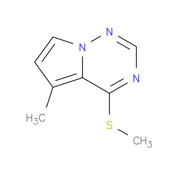 5-METHYL-4-(METHYLTHIO)PYRROLO[1,2-F][1,2,4]TRIAZINE 化学構造式