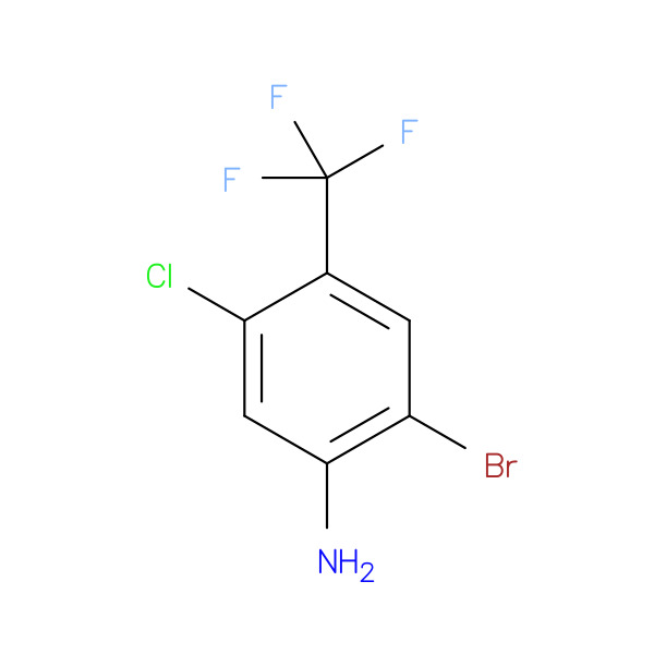 2-Bromo-5-chloro-4-(trifluoromethyl)aniline 化学構造式