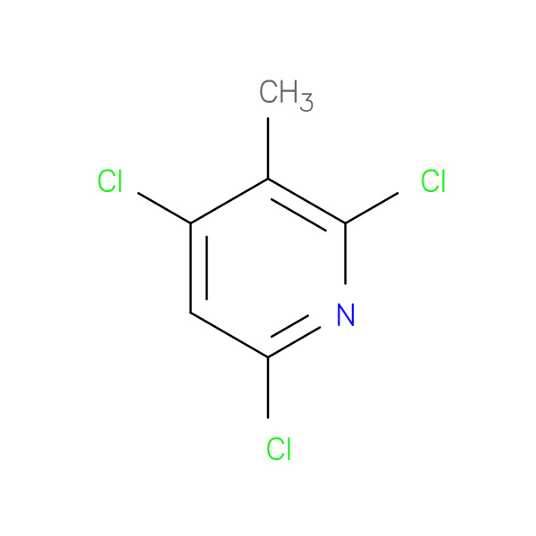 2,4,6-Trichloro-3-methylpyridine 化学構造式