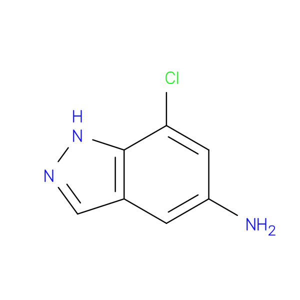 5-AMINO-7-CHLORO-1H-INDAZOLE 化学構造式