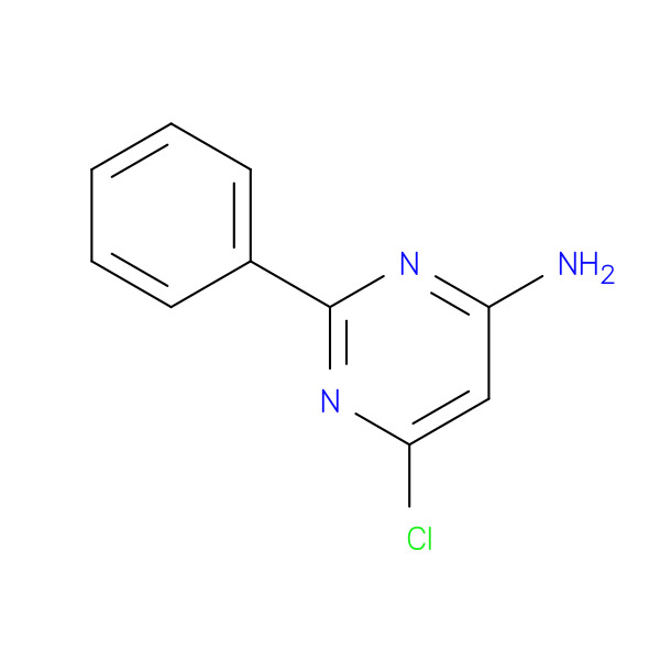 6-Chloro-2-phenylpyrimidin-4-amine 化学構造式
