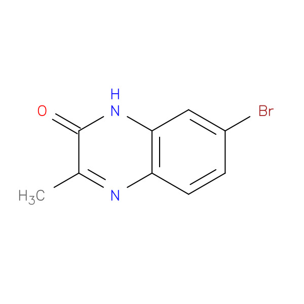 2(1H)-Quinoxalinone, 7-bromo-3-methyl- 化学構造式