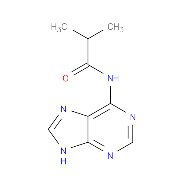 Propanamide, 2-methyl-N-1H-purin-6-yl- 化学構造式