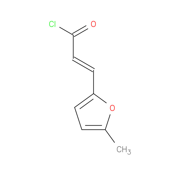 (E)-3-(5-Methyl-2-furanyl)-2-propenoyl chloride 化学構造式
