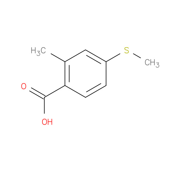 Benzoic acid, 2-methyl-4-(methylthio)- 化学構造式