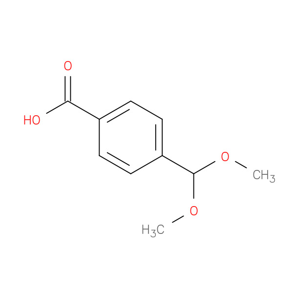 Benzoic acid, 4-(dimethoxymethyl)- 化学構造式