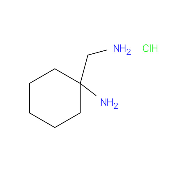 1-Aminomethyl-cyclohexylamine dihydrochloride 化学構造式