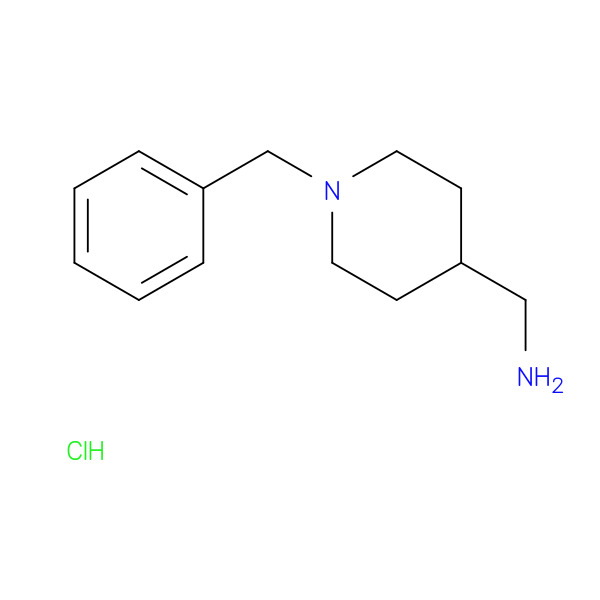 4-Piperidinemethanamine, 1-(phenylmethyl)-, monohydrochloride 化学構造式