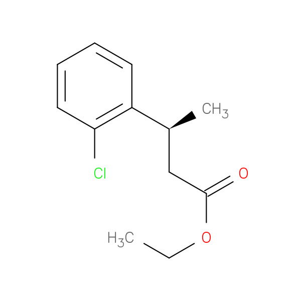 (S)-Ethyl3-(2-chlorophenyl)butanoate 化学構造式