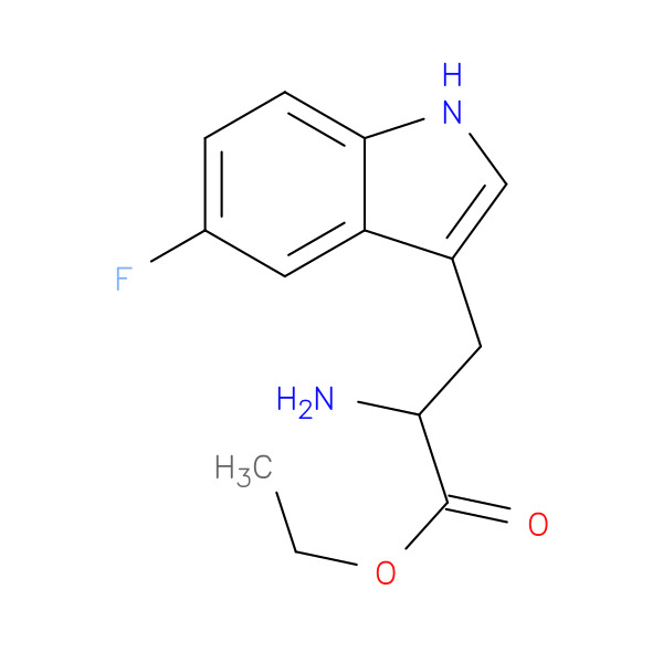 5-Fluoro-DL-tryptophan ethyl ester 化学構造式