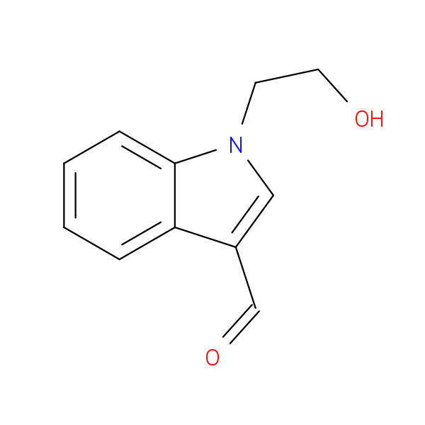 1H-Indole-3-carboxaldehyde, 1-(2-hydroxyethyl)- 化学構造式