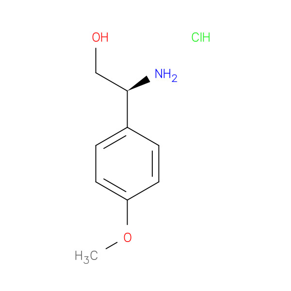 (2S)-2-Amino-2-(4-methoxyphenyl)ethan-1-ol hcl 化学構造式