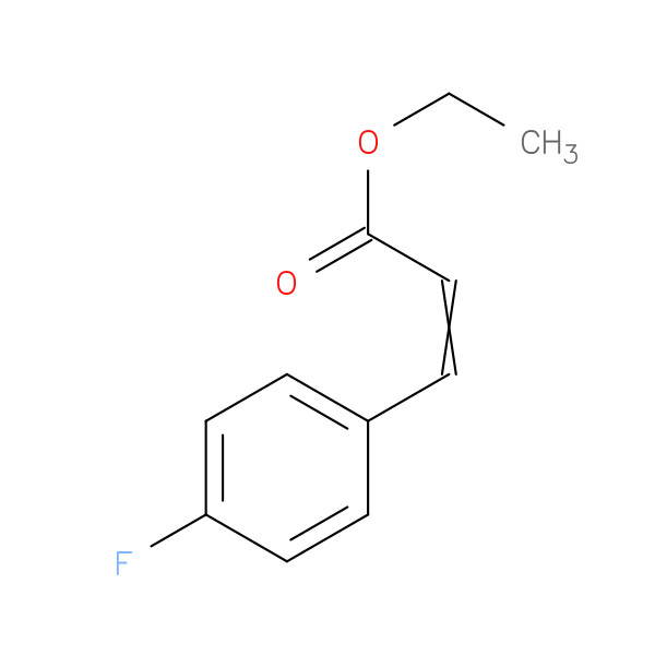 2-Propenoic acid, 3-(4-fluorophenyl)-, ethyl ester, (2E)- 化学構造式
