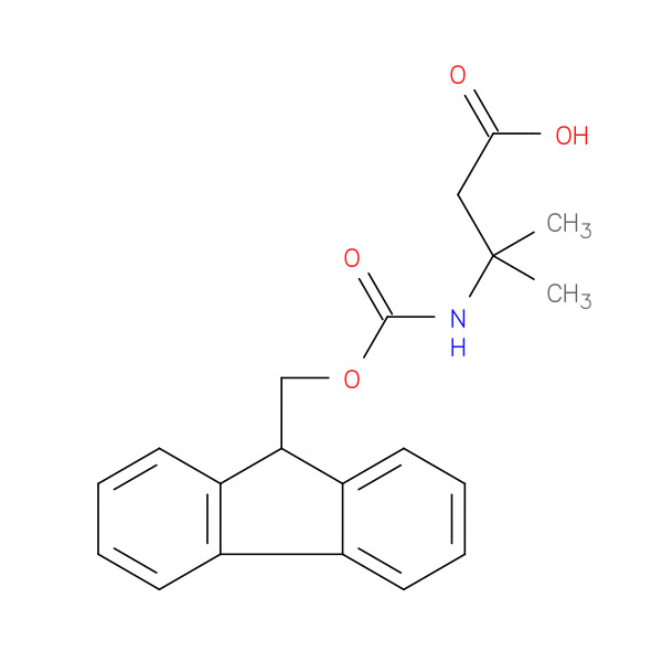Fmoc-3-amino-3-methyl-butyric acid 化学構造式