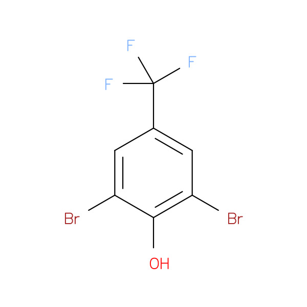 2,6-Dibromo-4-trifluoromethylphenol 化学構造式