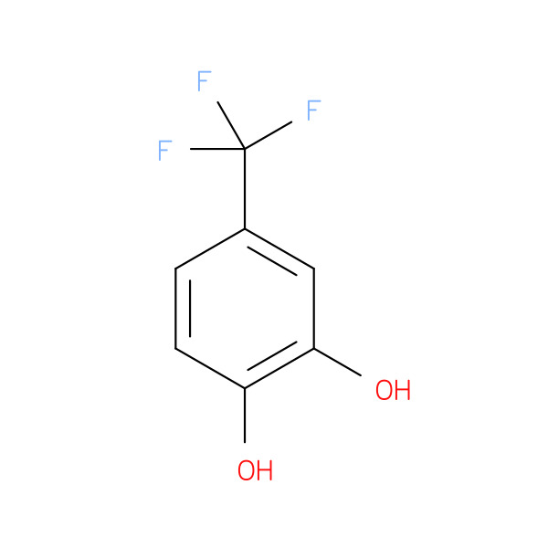 1,2-Benzenediol, 4-(trifluoromethyl)- 化学構造式
