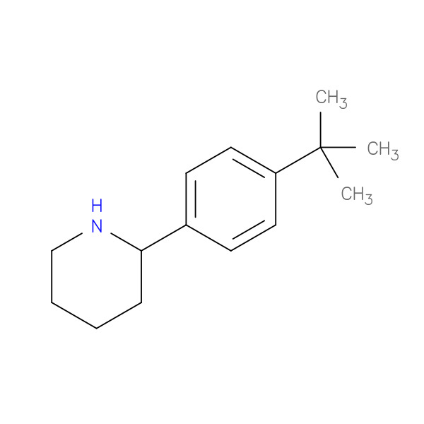 2-(4-(tert-Butyl)phenyl)piperidine 化学構造式