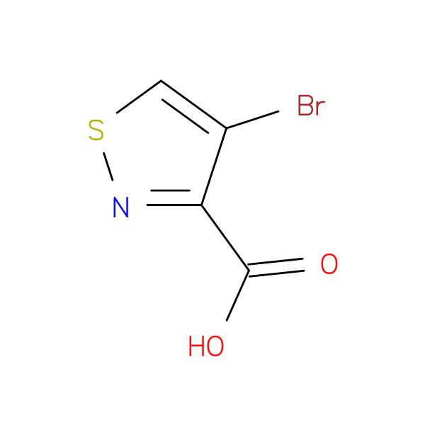 4-Bromoisothiazole-3-carboxylic acid 化学構造式