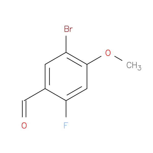 Benzaldehyde, 5-bromo-2-fluoro-4-methoxy- 化学構造式