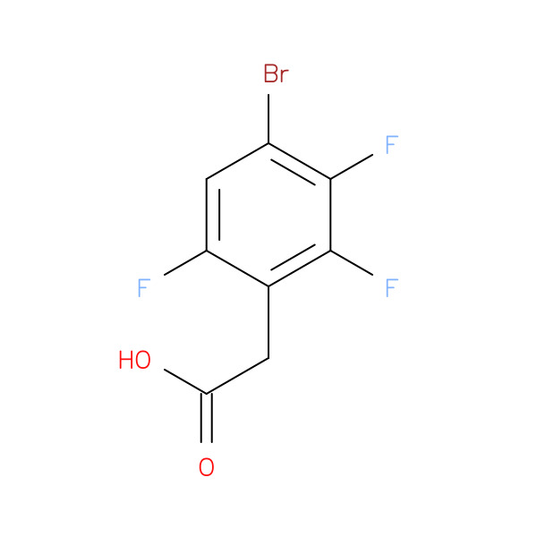 4-Bromo-2,3,6-trifluorophenylacetic acid 化学構造式