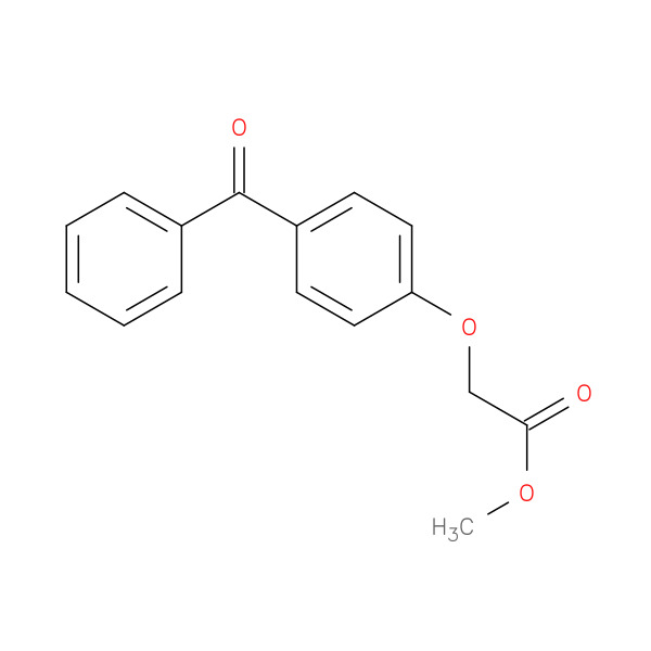 Acetic acid, (4-benzoylphenoxy)-, methyl ester 化学構造式