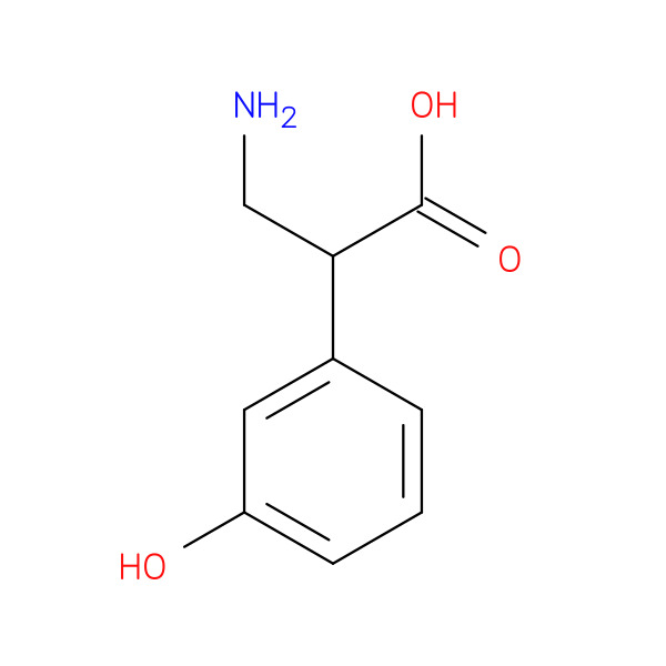 3-AMINO-2-(3-HYDROXYPHENYL)PROPANOIC ACID 化学構造式
