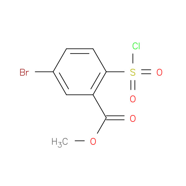 Methyl 5-bromo-2-(chlorosulfonyl)benzoate 化学構造式
