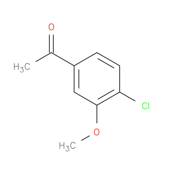 Ethanone, 1-(4-chloro-3-methoxyphenyl)- 化学構造式