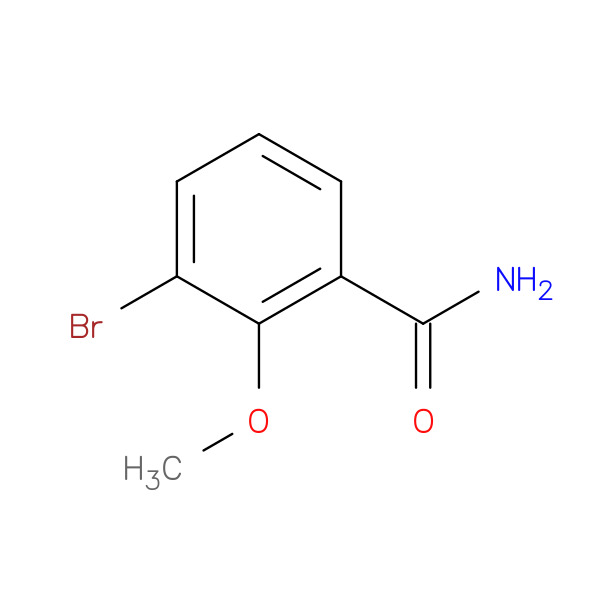 3-Bromo-2-methoxybenzamide 化学構造式