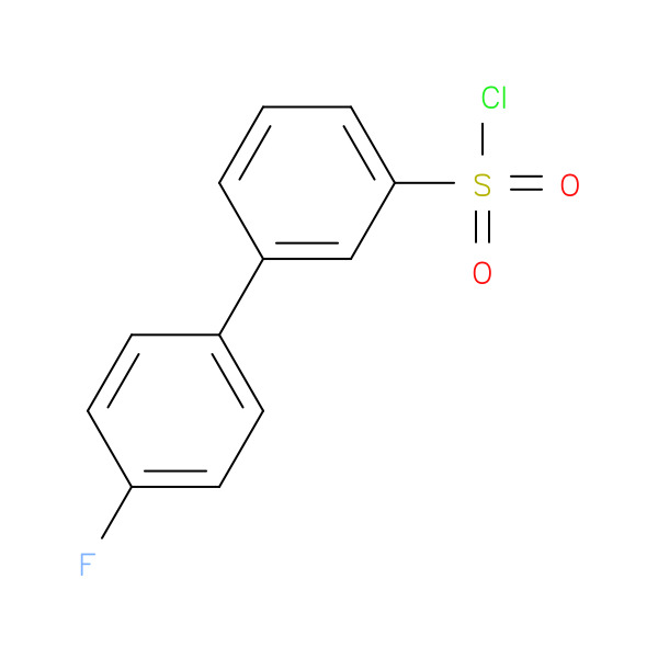 [1,1'-Biphenyl]-3-sulfonyl chloride, 4'-fluoro- 化学構造式