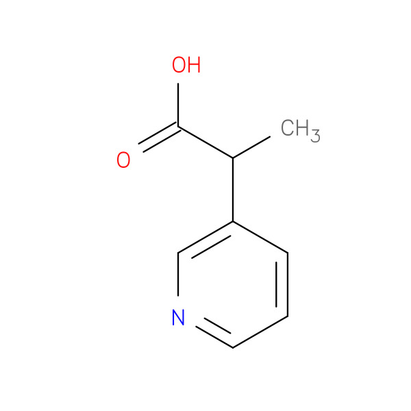 3-Pyridineacetic acid, a-methyl- 化学構造式