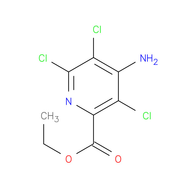 Ethyl 4-amino-3,5,6-trichloropicolinate 化学構造式