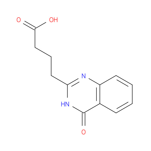 2-Quinazolinebutanoic acid, 1,4-dihydro-4-oxo- 化学構造式