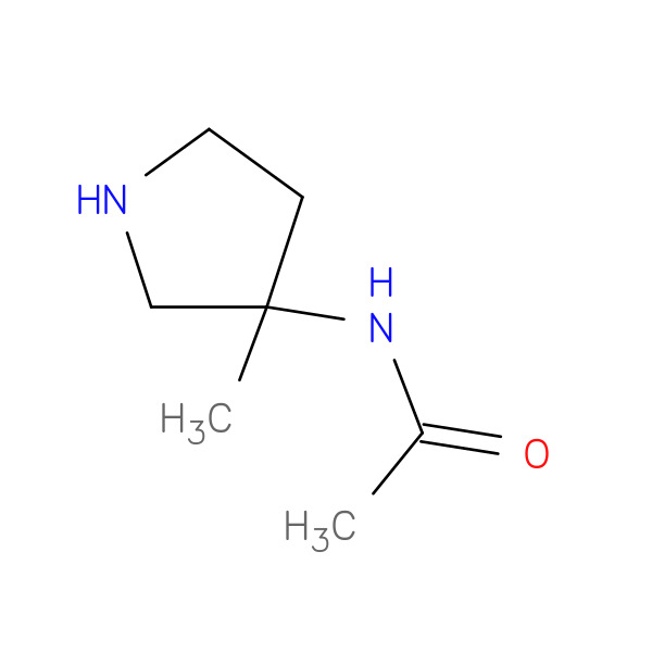 Acetamide, N-(3-methyl-3-pyrrolidinyl)- 化学構造式