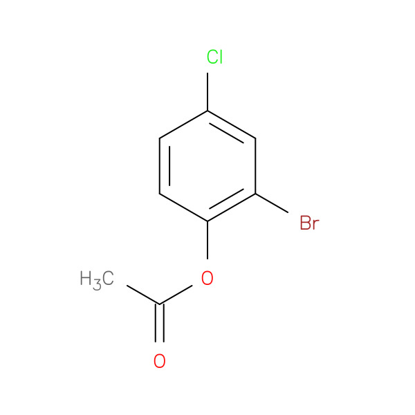 Phenol, 2-bromo-4-chloro-, acetate 化学構造式