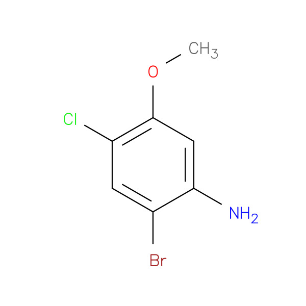 Benzenamine, 2-bromo-4-chloro-5-methoxy- 化学構造式