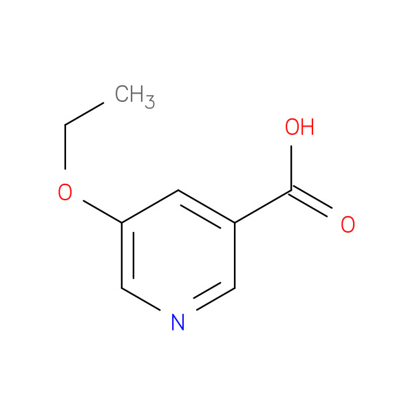 3-Pyridinecarboxylic acid, 5-ethoxy- 化学構造式
