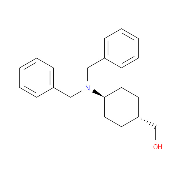 trans-4-[Bis(phenylmethyl)amino]cyclohexanemethanol 化学構造式