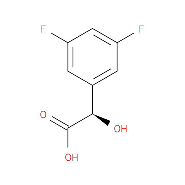 (R)-3,5-Difluoromandelic acid 化学構造式