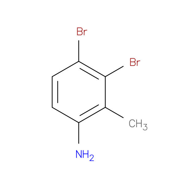 3,4-Dibromo-2-methyl-phenylamine 化学構造式
