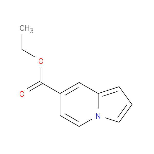 7-Indolizinecarboxylic acid, ethyl ester 化学構造式