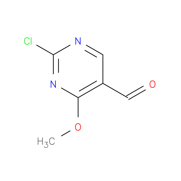 2-Chloro-4-methoxypyrimidine-5-carbaldehyde 化学構造式